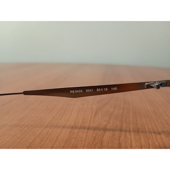 RAY-BAN RB6433 3041 Navy Blue Silver Half Rimless Eyeglasses Frame 53-19-145 - Picture 4 of 8